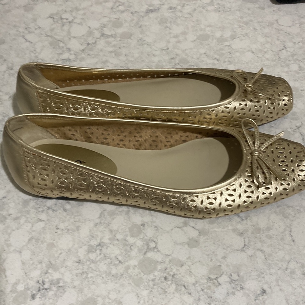 A.n.a gold ballet flat